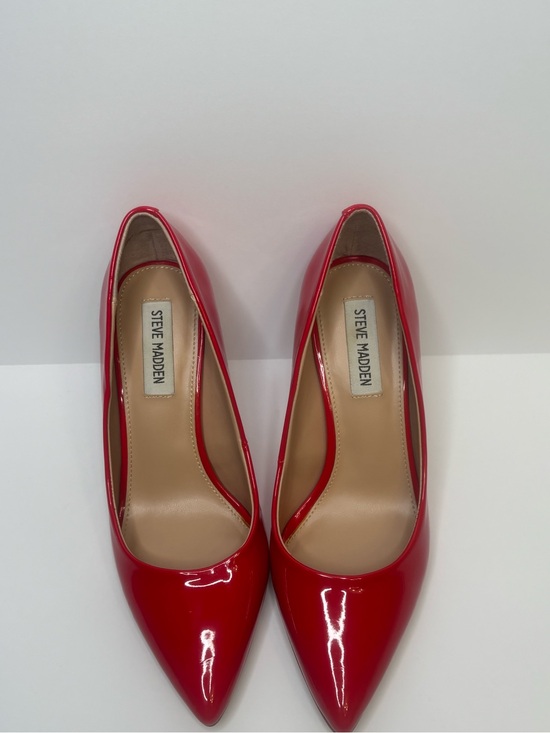 Steve Madden Shoes - Steve Madden Red Patent Pointed-Toe Stiletto Pumps Size 7